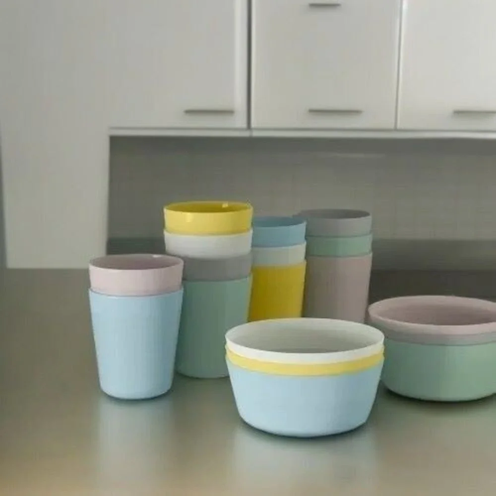 IKEA KALAS Kids Colorful Mixed Bowl Set 6 Pack Stackable New Sealed